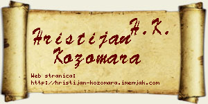 Hristijan Kozomara vizit kartica